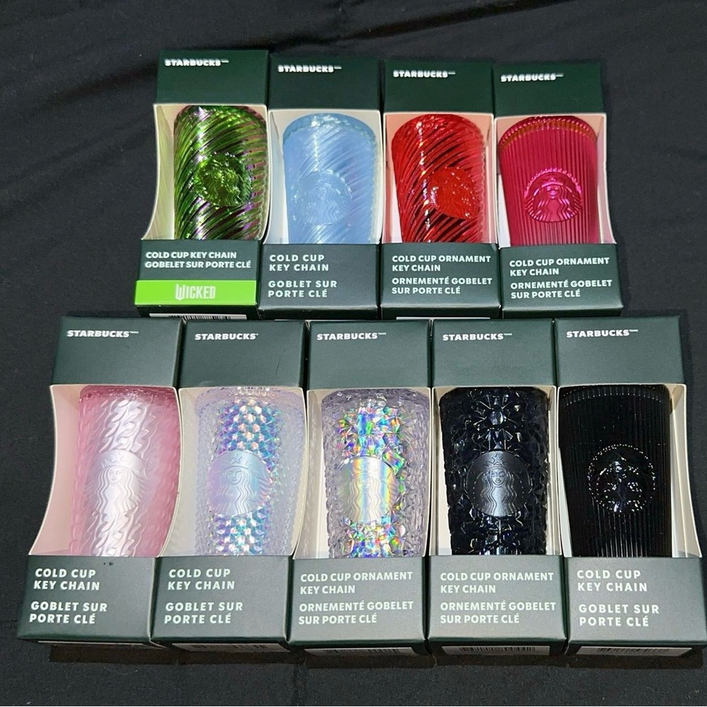 Starbucks Keychain Cups. Multicolor